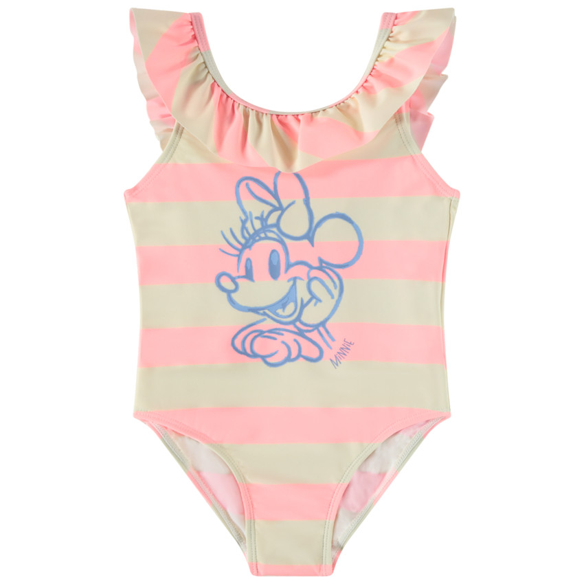 Μαγιό 1 κομμάτι ριγέ Minnie Disney για bebe κορίτσι 