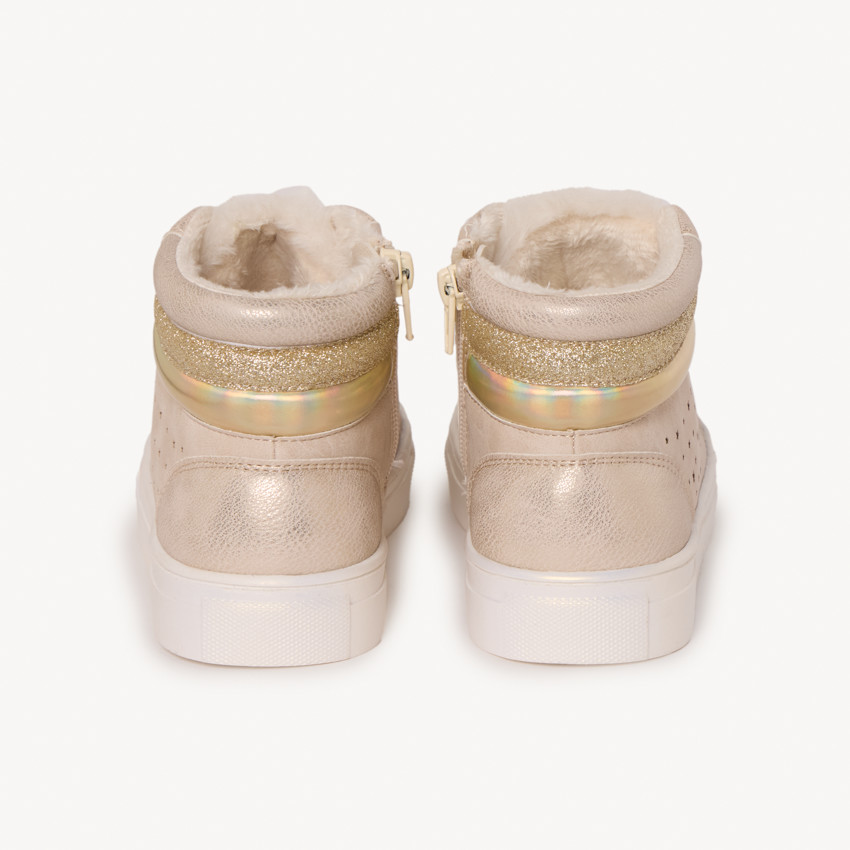 Φαντεζί μποτάκια με επένδυση και χρυσά αστέρια για κορίτσι 