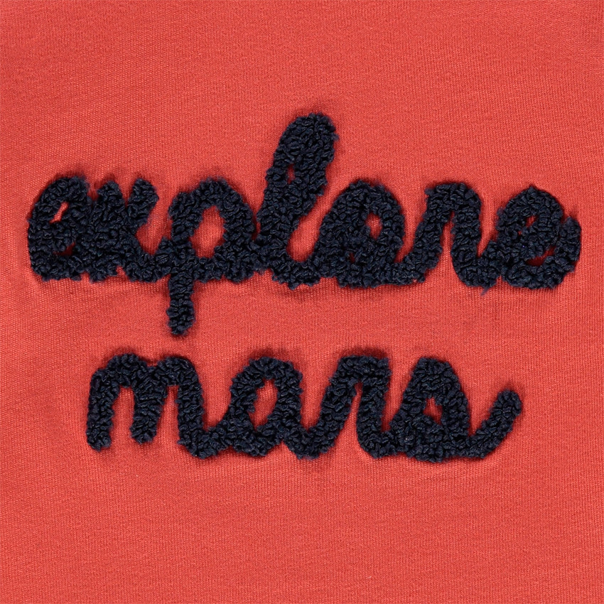 T-shirt manches longues en coton bio à inscription en bouclette  Additional T-shirt manches longues en coton bio à inscription en bouclette