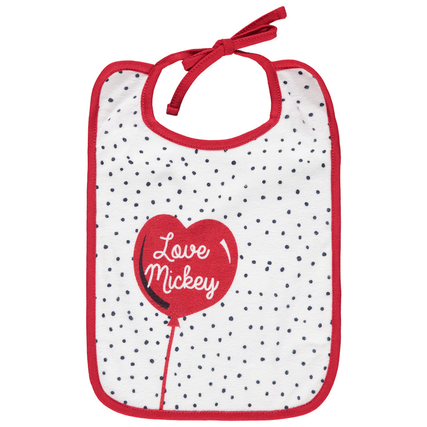 Bavoir à pois print Mickey Disney 