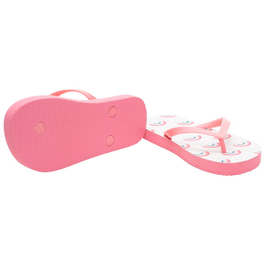 Ροζ σανδάλια με σχέδιο ουράνιο τόξο για κορίτσι 