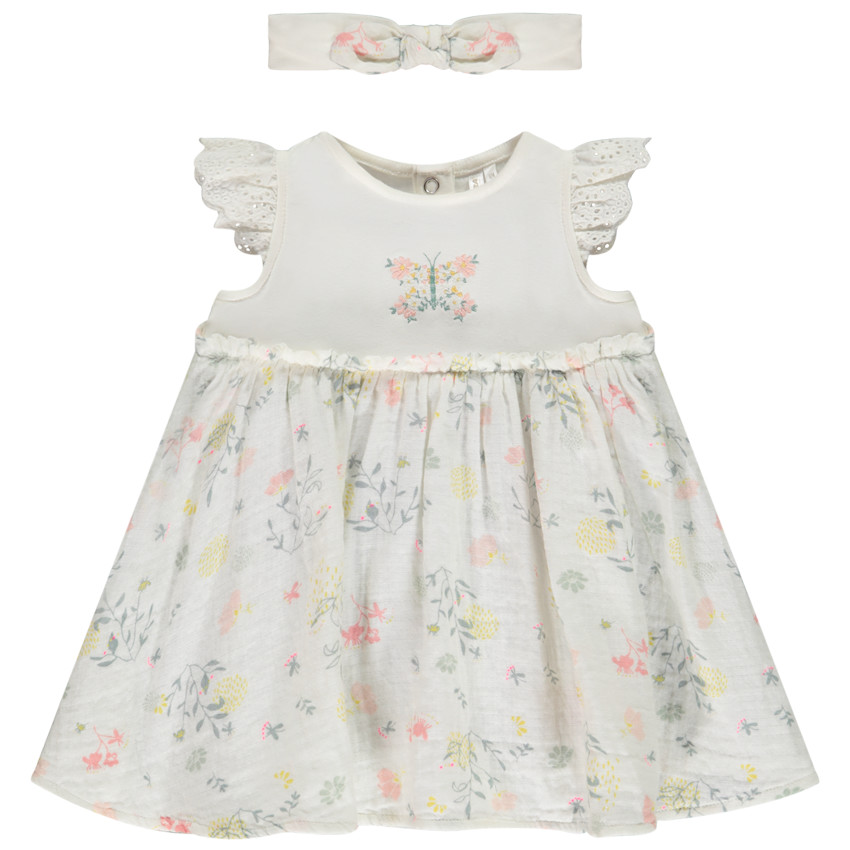 Σετ 2 τεμαχίων με floral σχέδιο για bebe κορίτσι 