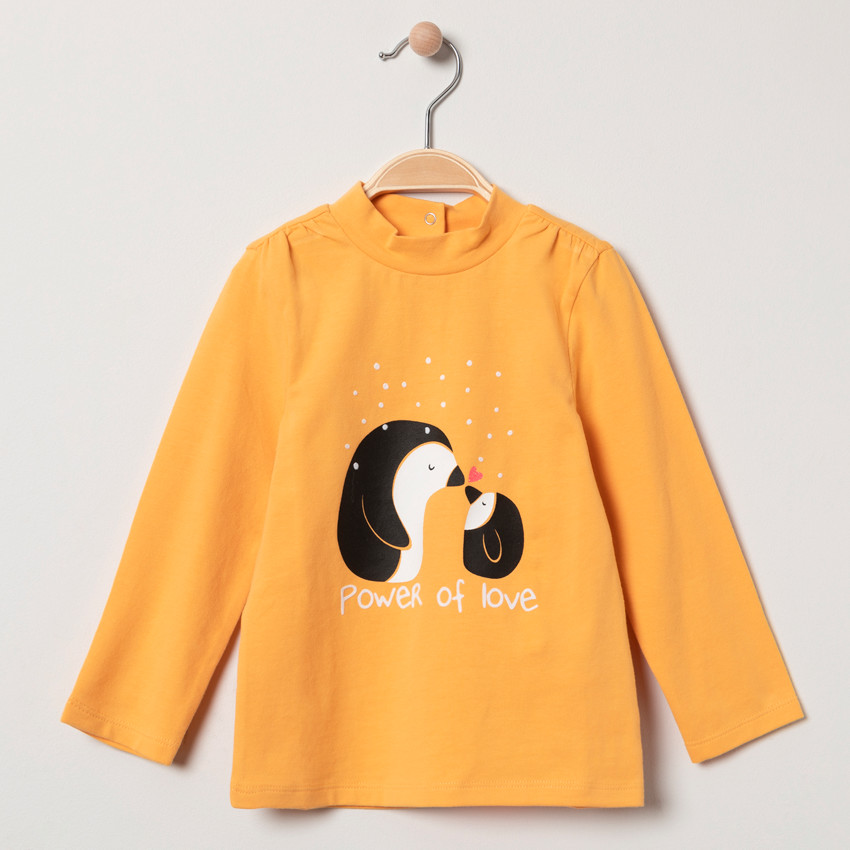 Sous-pull col cheminé en coton avec print fantaisie 