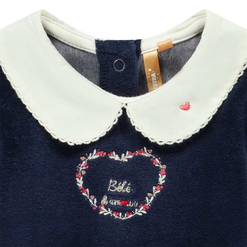 Φορμάκι βελουτέ και τούλι με εφέ 2 σε 1 για κορίτσι μωρό 