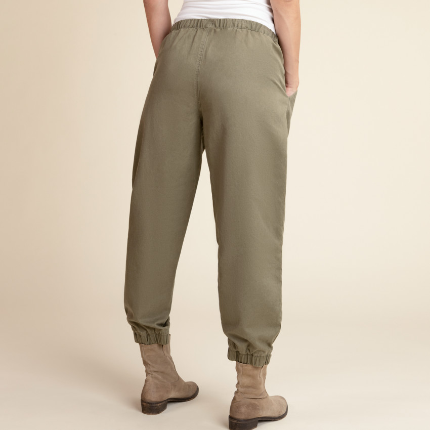 Παντελόνι φαρδύ με ελαστική μέση για γυναίκα 