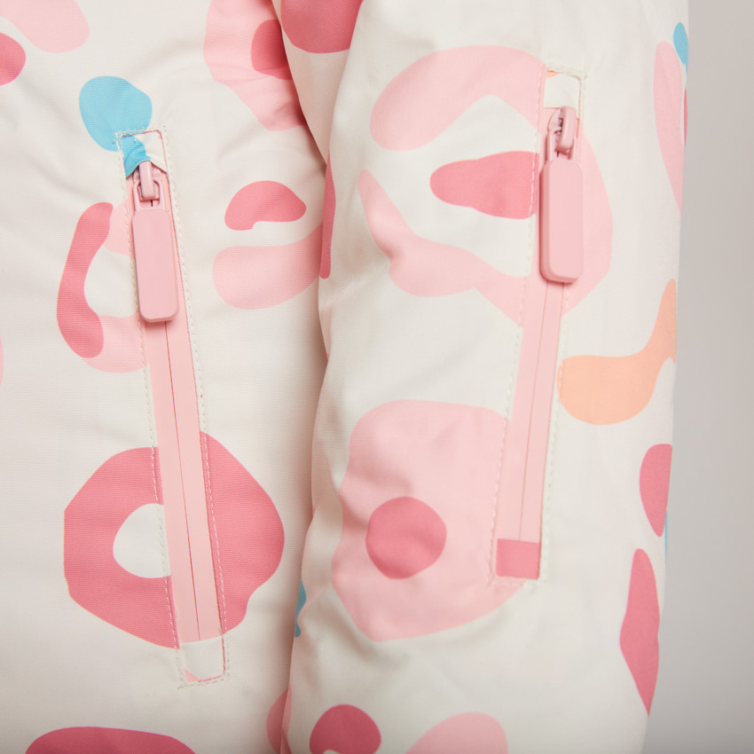 Veste de ski waterproof à capuche imprimé arty pour fille 