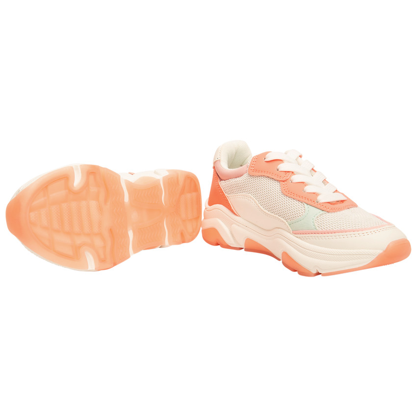 Αθλητικά παπούτσια με ενισχύσεις και mesh για κορίτσι 