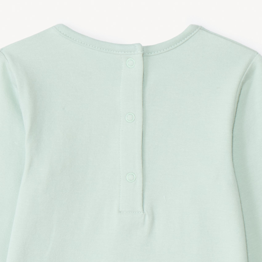 Σετ 3 μονόχρωμα bodies με μακριά μανίκια για μωρό κορίτσι από jersey 