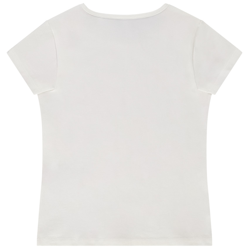 T-shirt manches courtes print fantaisie pailleté pour fille 
