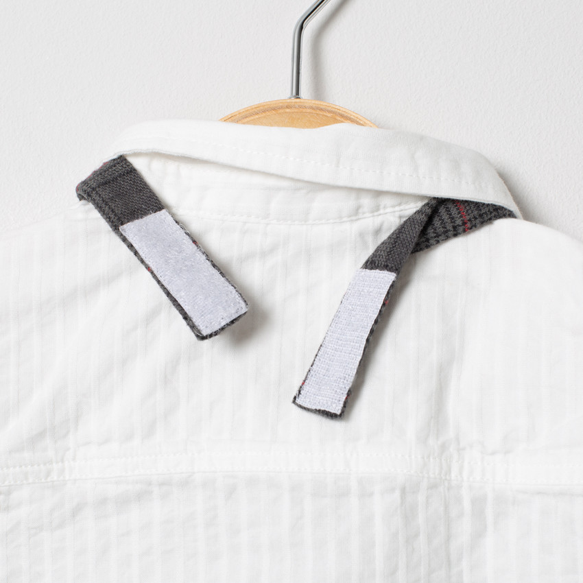 Ensemble cérémonie chemise à cravate + pantalon en Prince de Galles pour bébé garçon 