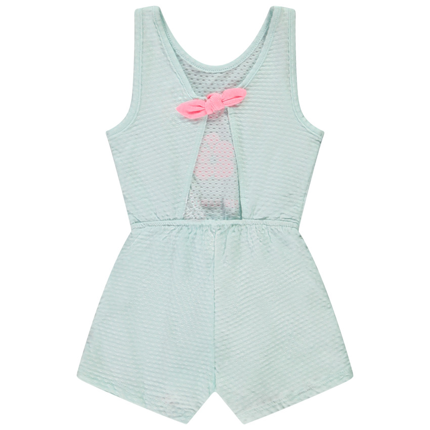 Κοντομάνικο CMD Modal effet cloqué με glitter hibiscus για bebe κορίτσι 