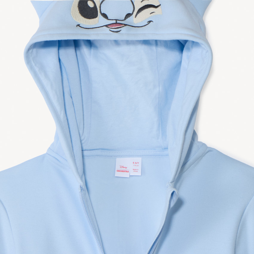 Γιλέκο φλις με κουκούλα Stitch Disney για κορίτσια 