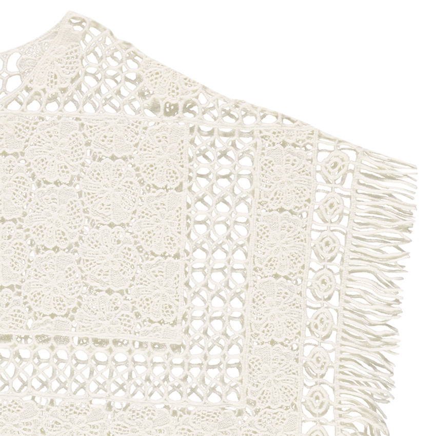 Παιδικά - Πόντσο πλεκτό στο βελονάκι με κρόσσια 