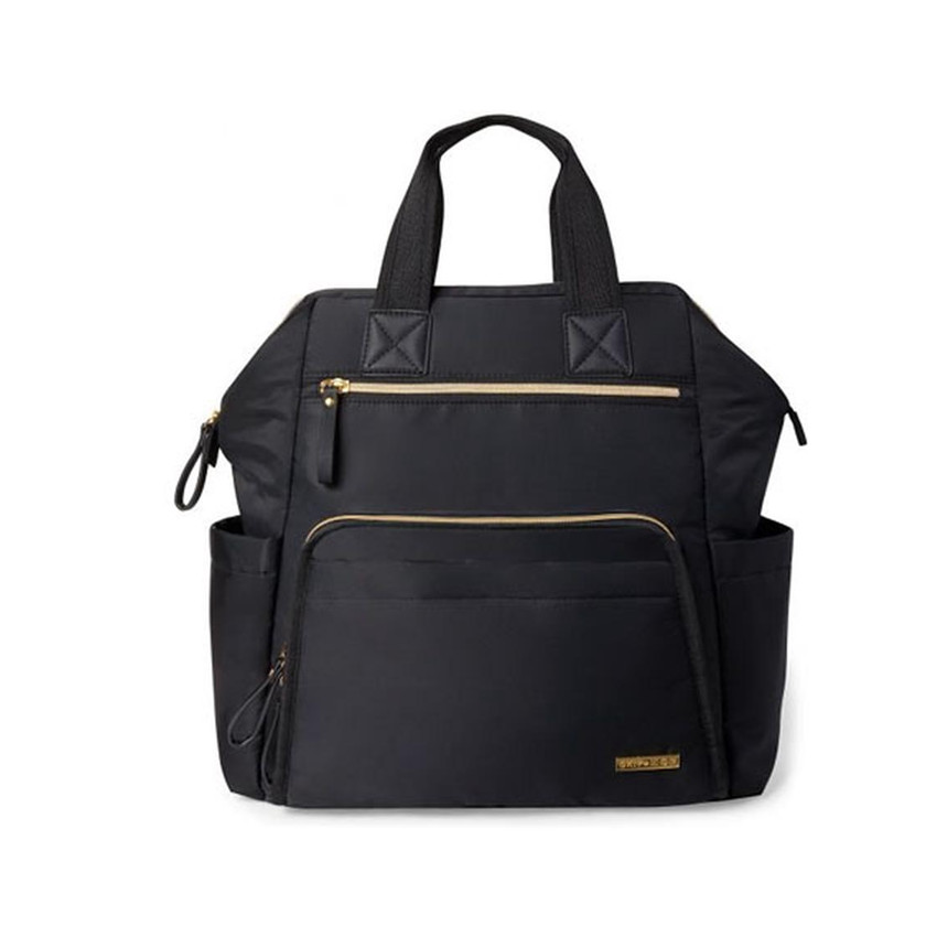 Τσάντα Αλλαξιέρα Main Frame Wide Open Backpack Black with Gold Trim  Additional Τσάντα Αλλαξιέρα Main Frame Wide Open Backpack Black with Gold Trim