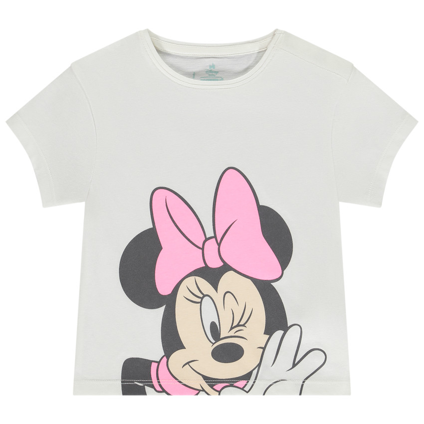 Κοντομάνικο μπλουζάκι print Minnie Disney για bebe κορίτσι 