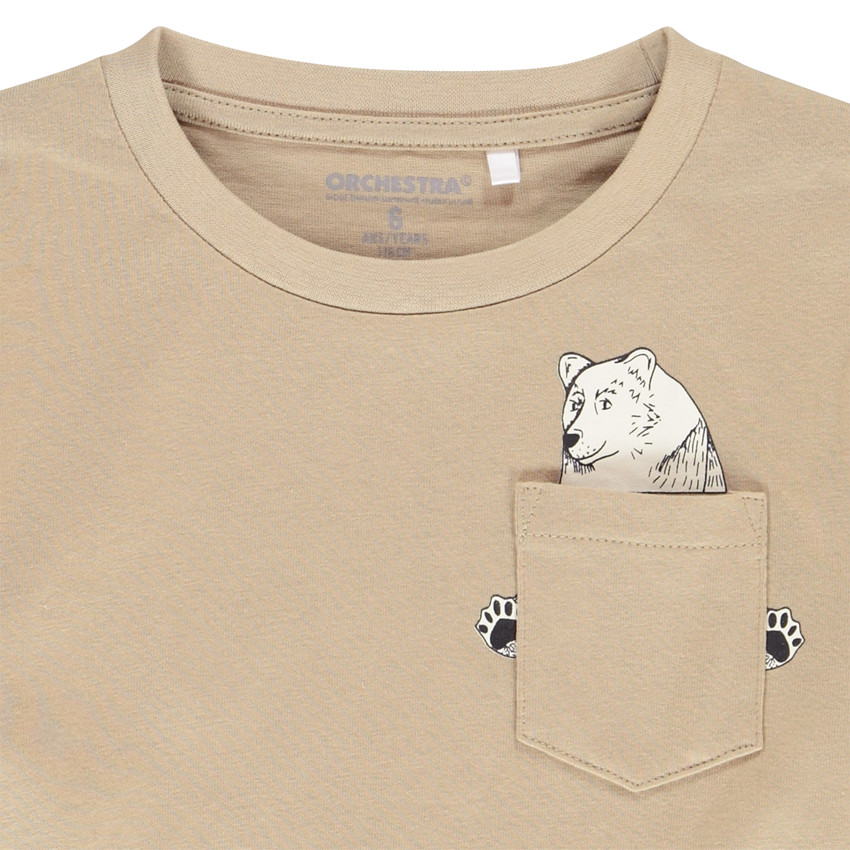 T-shirt manches longues avec print animal fantaisie pour garçon Main T-shirt manches longues avec print animal fantaisie pour garçon