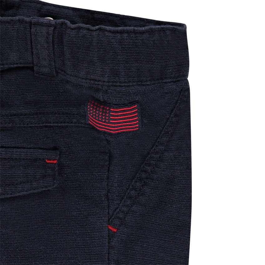 Παντελόνι μονόχρωμο βαμβακερό με τσέπες 