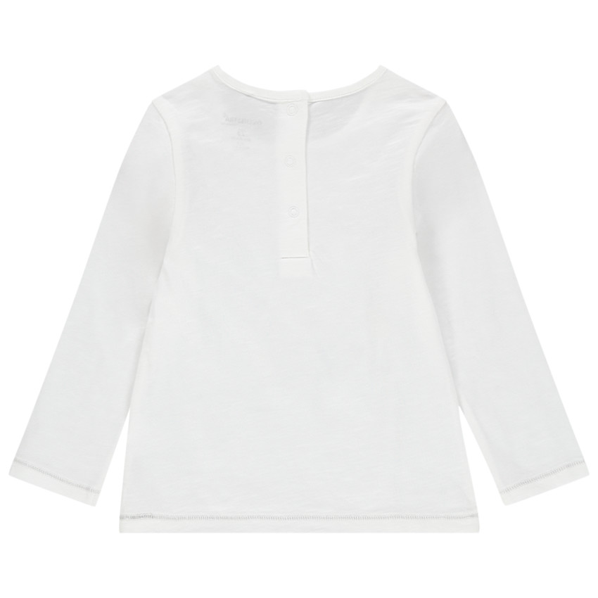 Mπλουζάκι μακρυμάνικο από οργανικό βαμβάκι και τυπωμένα ζωάκια  