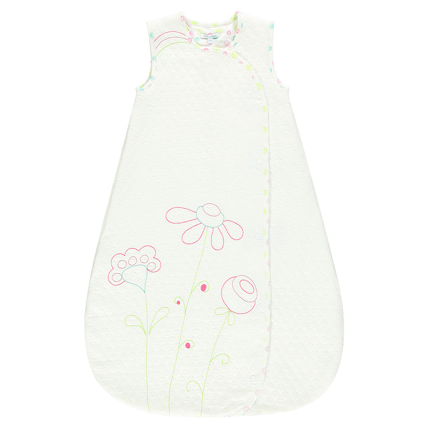 Turbulette sans manches avec fleurs brodées 