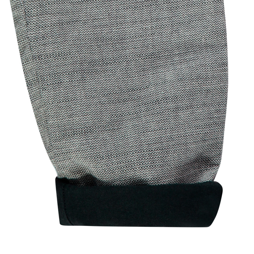 Pantalon doublé jersey en maille chinée  