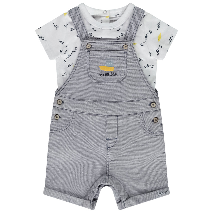 Σετ 2 τμχ. με κοντή σαλοπέτα για bebe αγόρι 