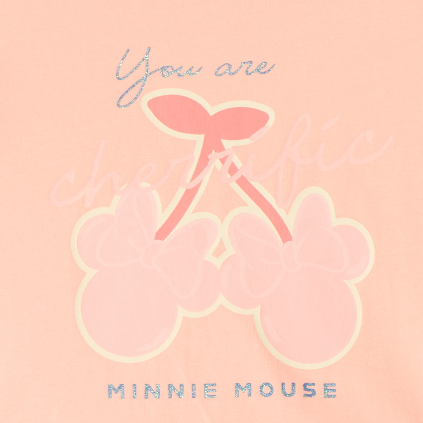 T-shirt με κοντά μανίκια με βολάν Minnie Disney για κορίτσι μωρού 