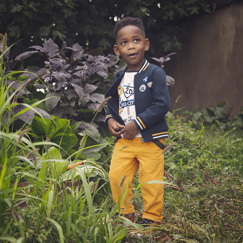 Ζακέτα molleton style teddy με Badges για bebe αγόρι 