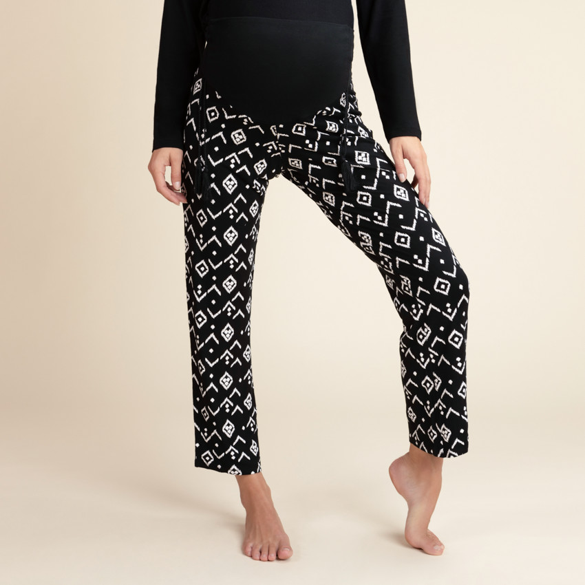 Pantalon de pyjama de grossesse imprimé ethnique 