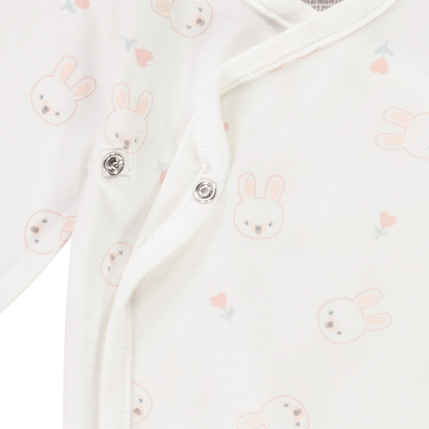 Lot de 2 bodies manches longues imprimé lapin Main Lot de 2 bodies manches longues imprimé lapin