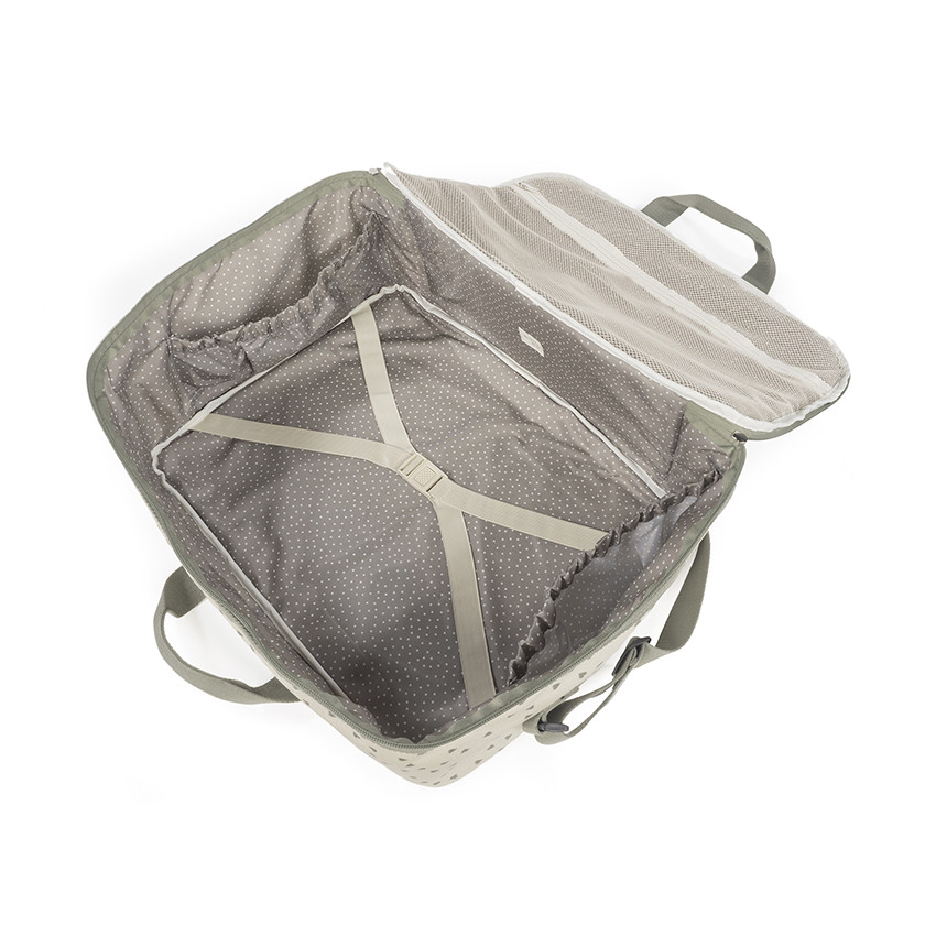 Valise bébé de maternité imprimé cœurs Poppy mousse 