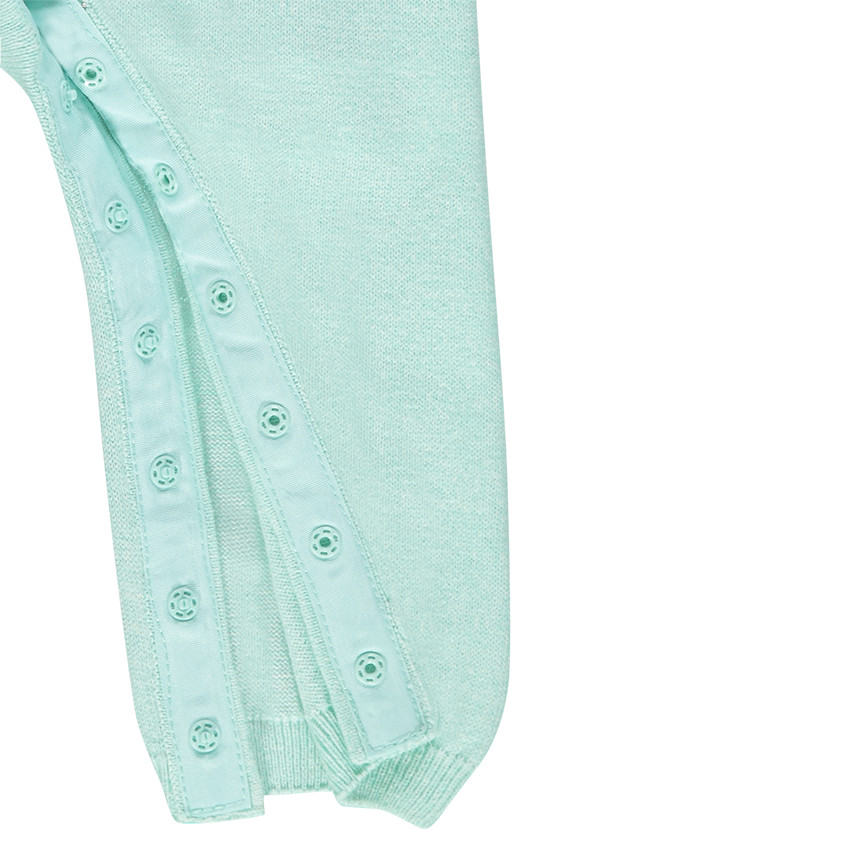 Πλεκτό κομπινεζόν με τύπωμα ©Smiley Baby σε ζακάρ 