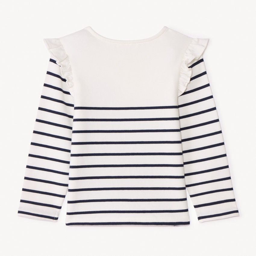 Μαρινιέρα φούτερ με δαντέλες για κορίτσι μωρού 