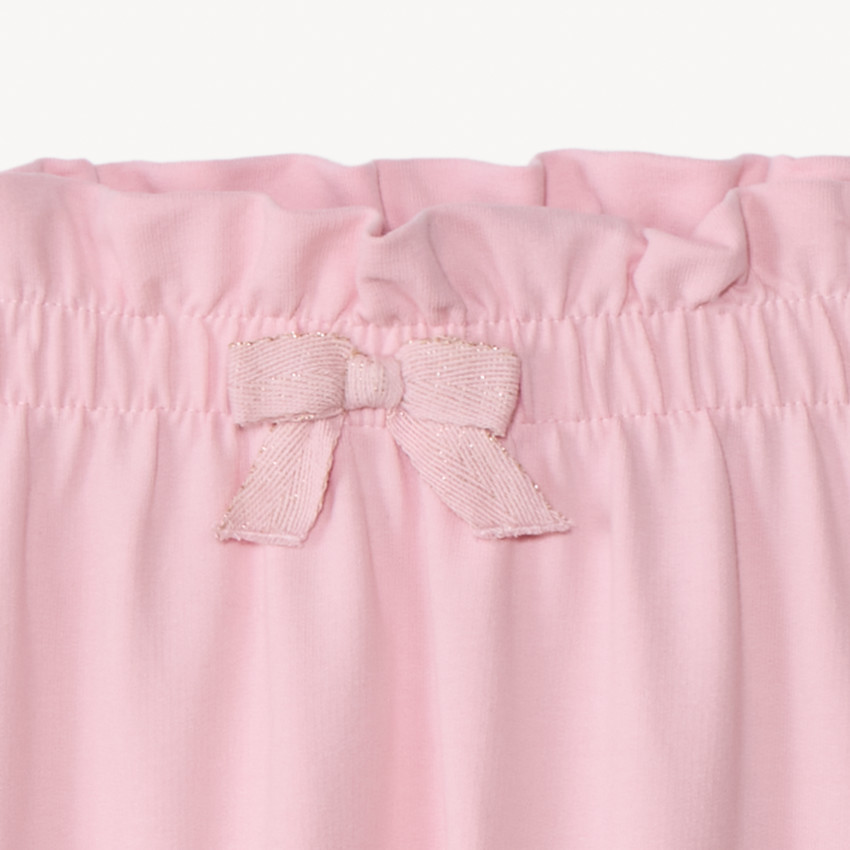 Παντελόνι jogging molleton με ελαστική μέση και τελείωμα βολάν για μωρό κορίτσι 