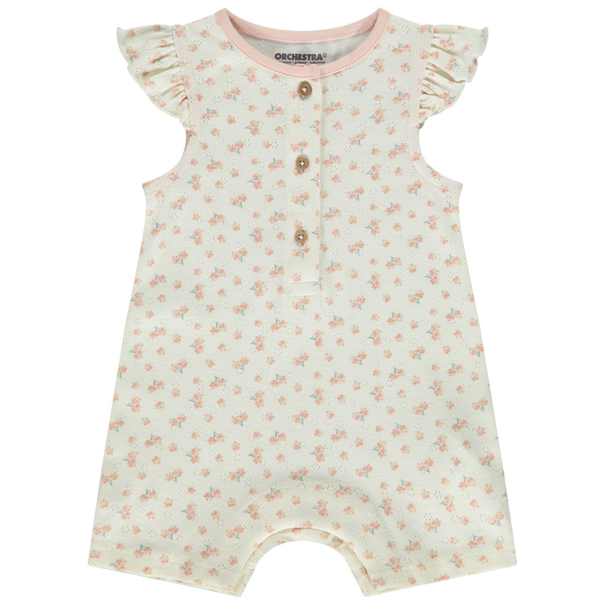 Κοντό ολόσωμο από πλεκτό με μοτίβο jacquard για bebe κορίτσι 