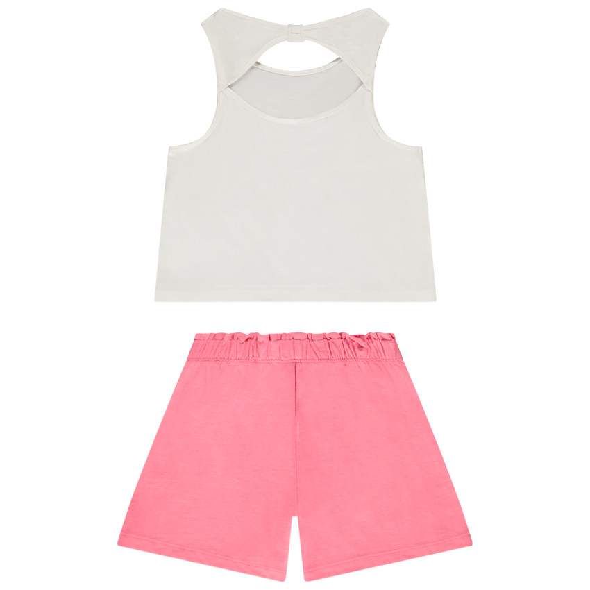 Ensemble 2 pièces en jersey débardeur printé + short uni pour fille  Additional Ensemble 2 pièces en jersey débardeur printé + short uni pour fille