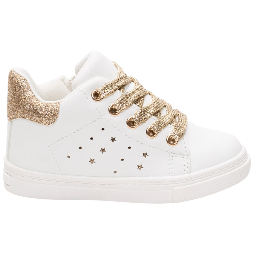 Μποτάκια δερματίνη με κορδόνια φαντεζί και glitter 