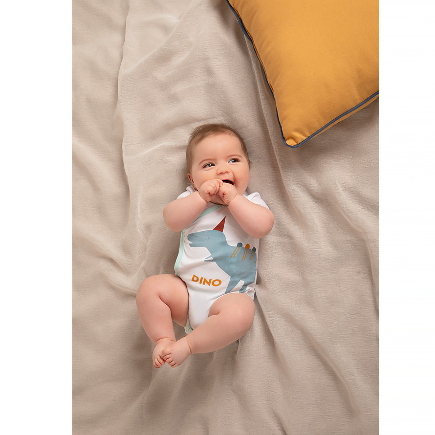 Σετ από 7 bodies κοντομάνικα με σχέδια δεινόσαυροι 