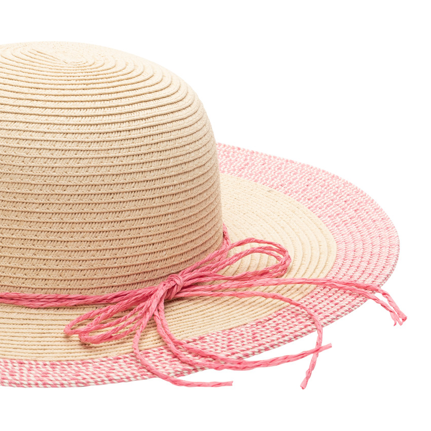 Kαπελίνο effet glitter με κορδέλες ροζ 