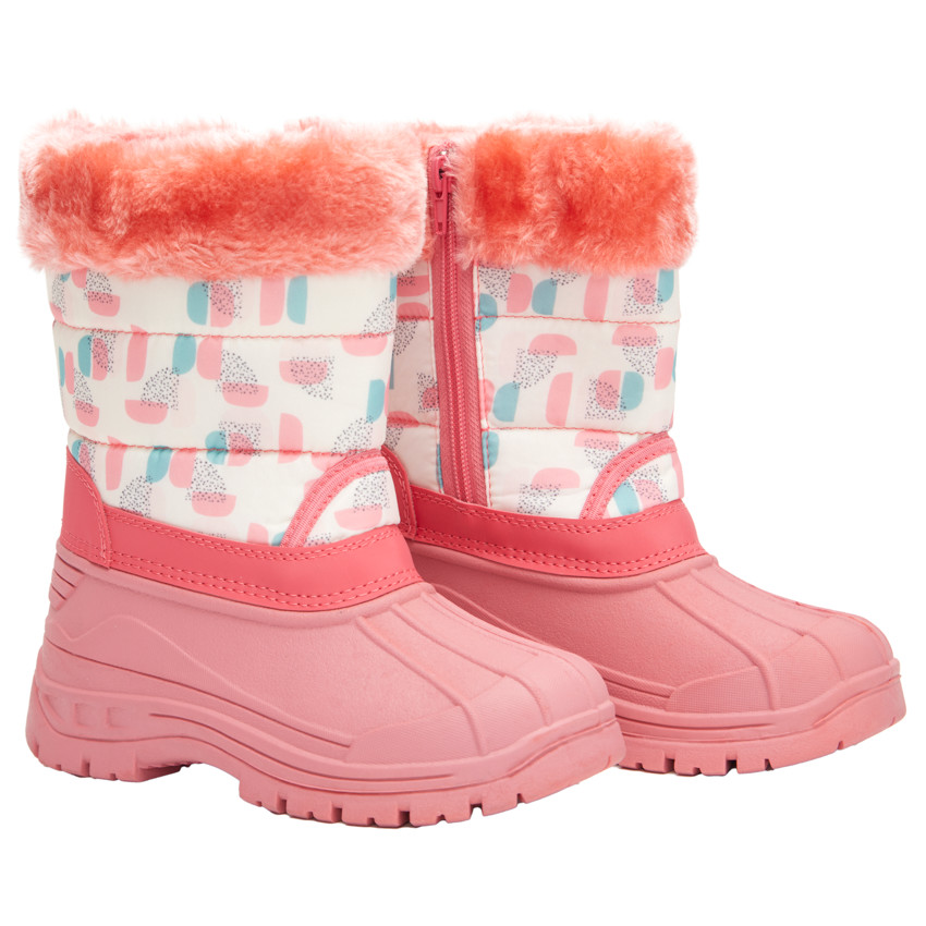 Μποτάκια après-ski με φερμουάρ και σχέδιο για μωρό κορίτσι 