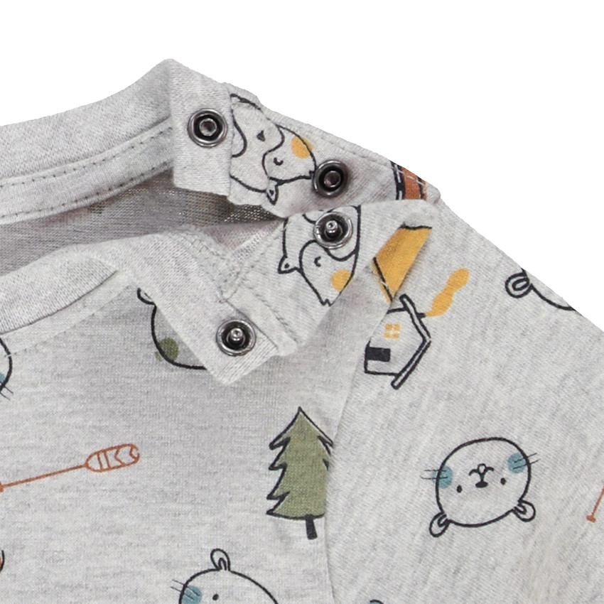 Σετ από 2 t-shirts jersey με σχέδια για bebe αγόρι Main Σετ από 2 t-shirts jersey με σχέδια για bebe αγόρι