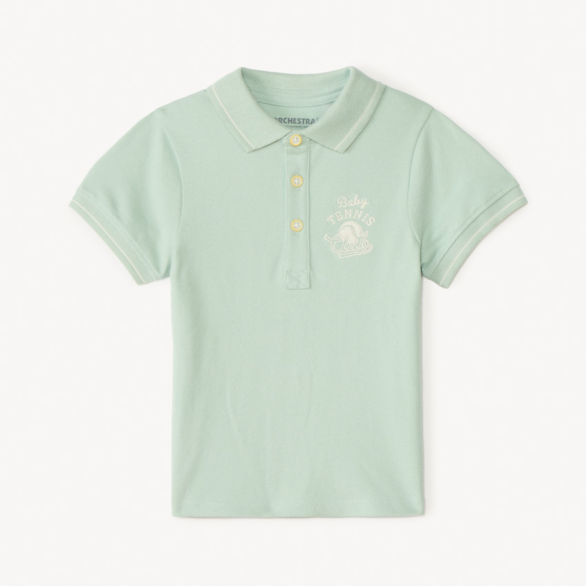 Πόλο κοντομάνικο με κεντημένη τένις για μωρό αγόρι 