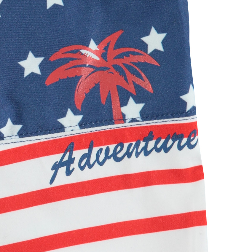 Μαγιό-βερμούδα με μοτίβο σημαίας και τύπωμα με φοίνικα και μήνυμα 