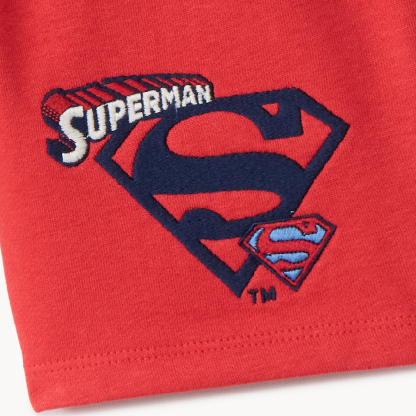 Βερμούδα από molleton μονόχρωμη Superman Warner για αγόρι 