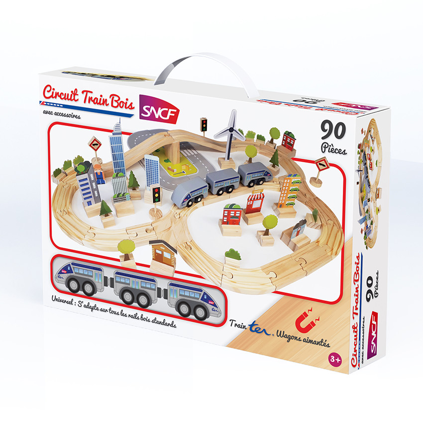 Circuit de train en bois TER SNCF 