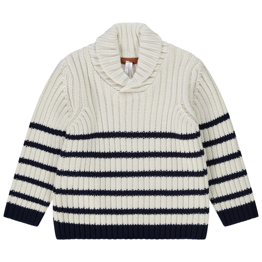 Πουλόβερ πλεκτό με ρίγες για bebe αγόρι 