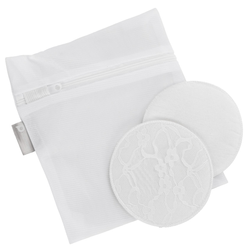 Σετ από 6 πλενόμενα επιθέματα θηλασμού σε δαντέλα + δίχτυ 