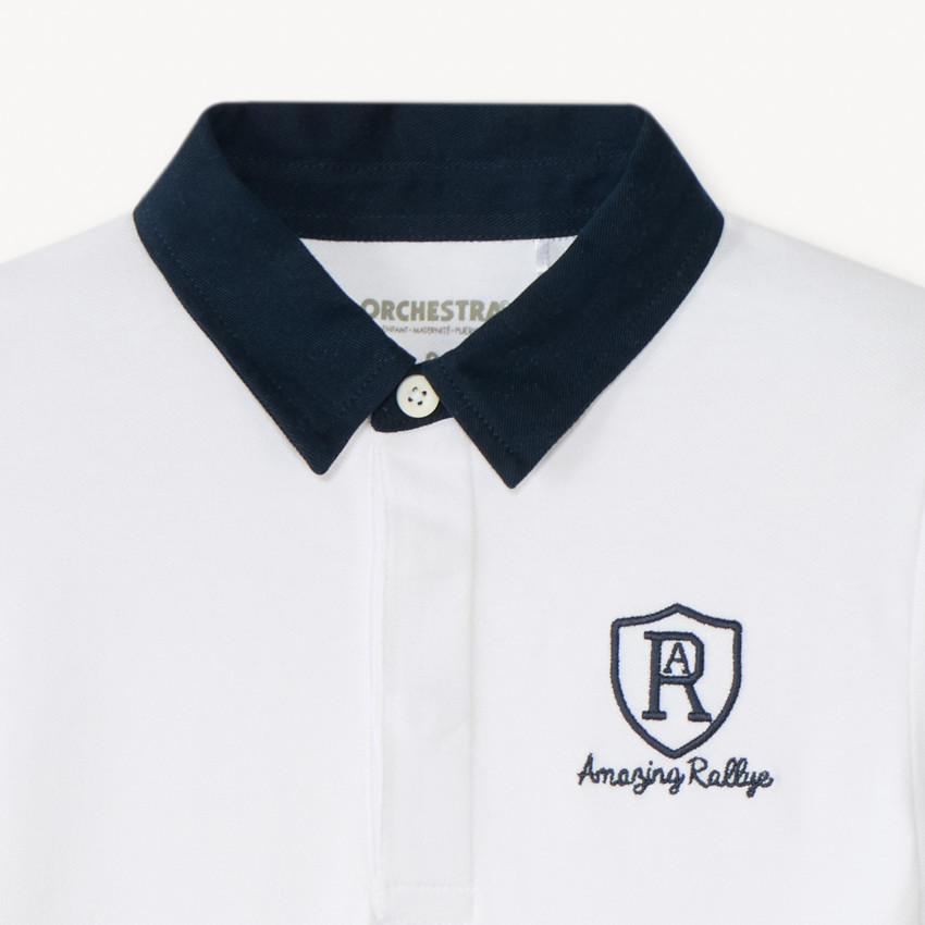 Πολό κοντομάνικο με κέντημα για αγόρι 