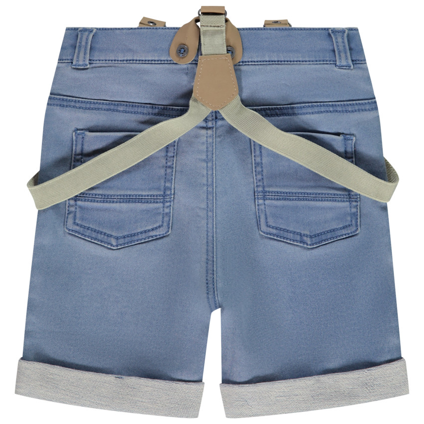 Βερμούδα από denim με αποσπώμενες τιράντες για bebe αγόρι 