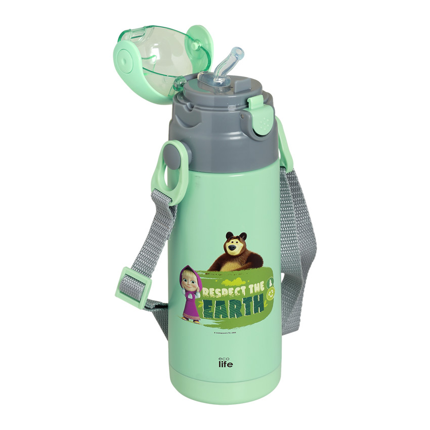 Kids Thermos 'Masha -Respect Earth' 400ML (mint) 