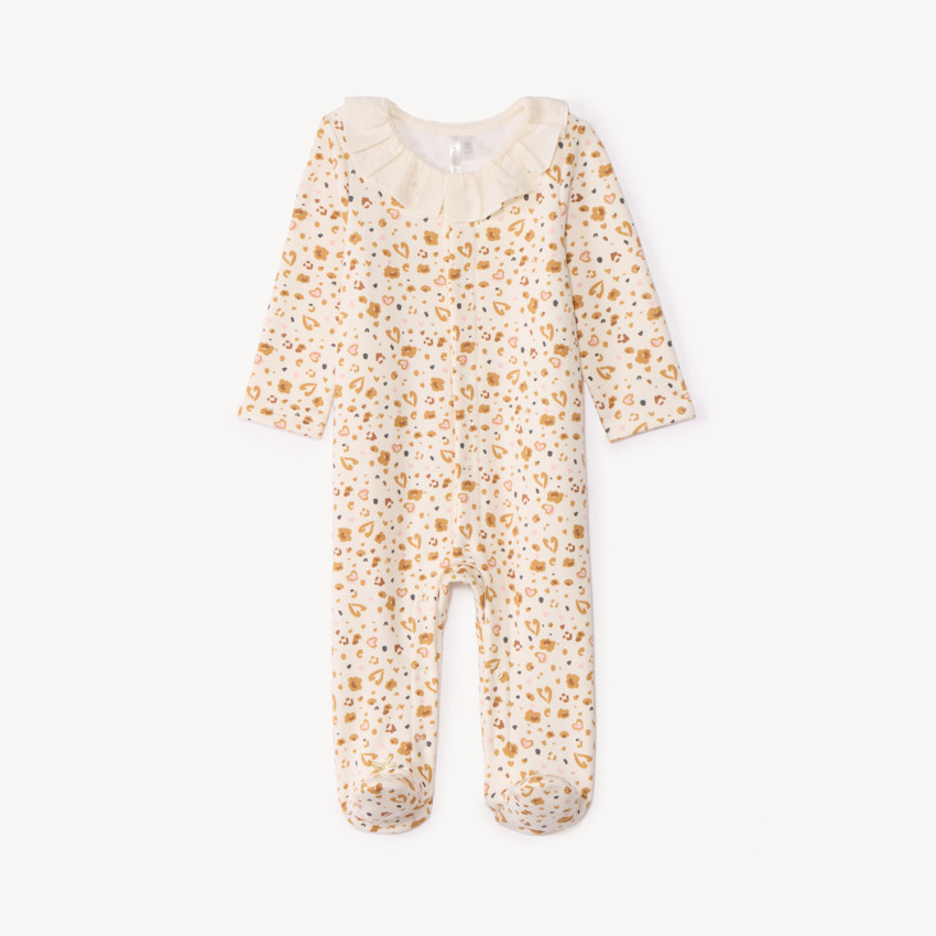 Λεοπάρδαλη εκτύπωσης φορμάκι με κολάρο για κορίτσι 